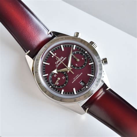 omega speedmaster 57 red dial|Omega Speedmaster 57 price.